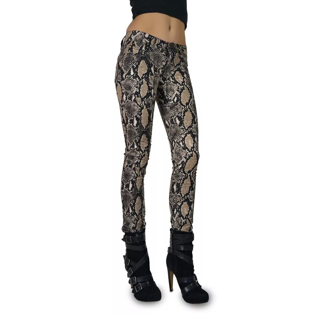 Tripp Nyc Daang Goodman Python Snake Print Skinny… - image 1
